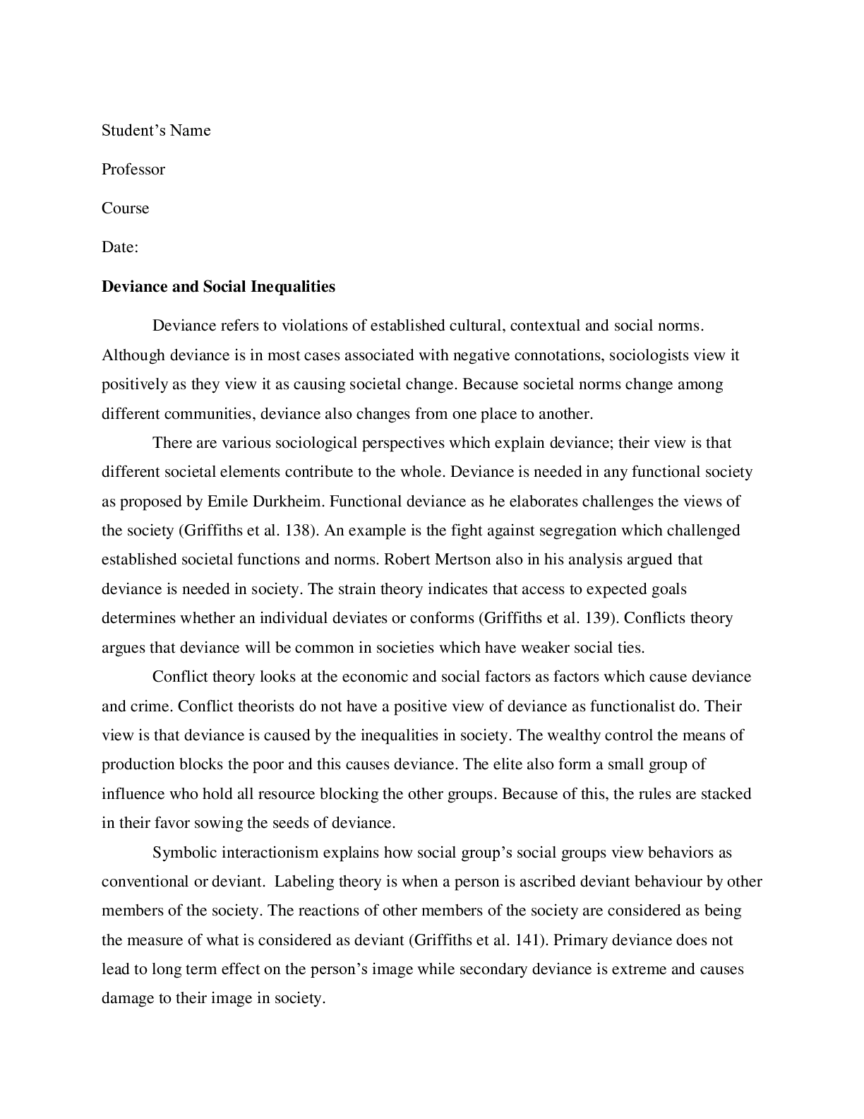 Preview image of Deviance and Social Inequalities document